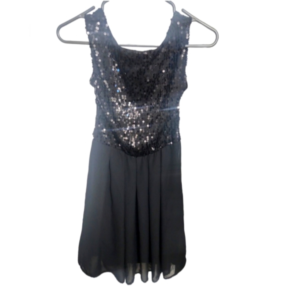 VINTAGE INSPIRED BLACK SEQUIN DRESS